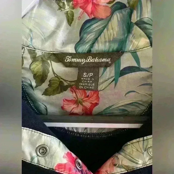 Tommy Bahama Hawaiian Navy Blue Pullover Size S/P - Picture 4 of 5